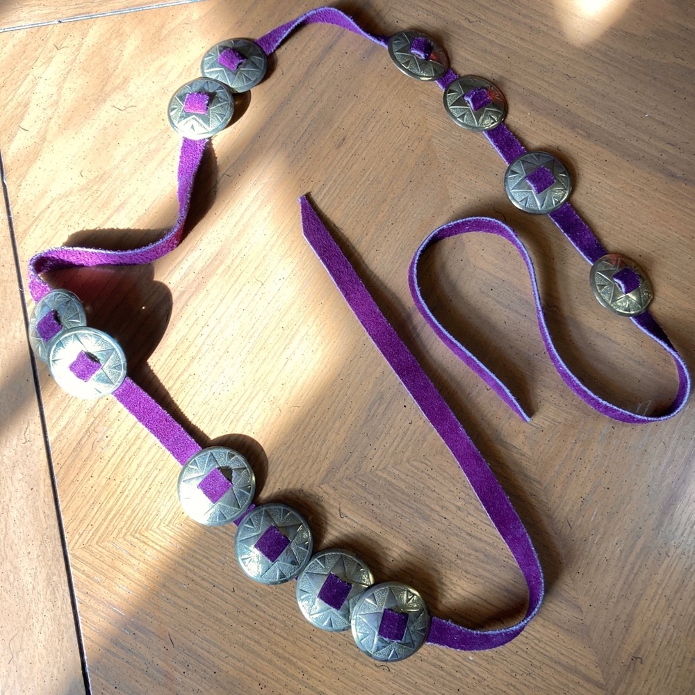 Vintage boho suede belt
